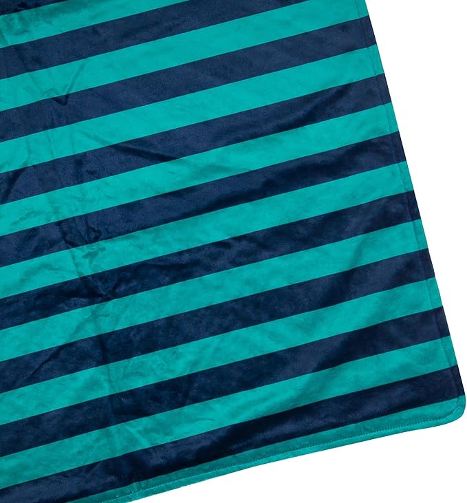 Wildkin Plush Baby Blanket – Soft & Cozy Comfort, Ideal for Toddlers, Travel & Daycare - Blue Stripes