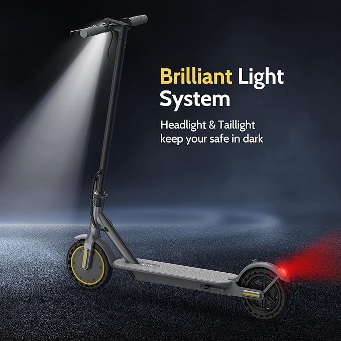 NAVIC Electric Scooter with Dual Suspension/Braking, 350W/500W Motor, 19/22 Mph, Max 22/27/49Mi Range, Foldable E Scooter for Adults with App