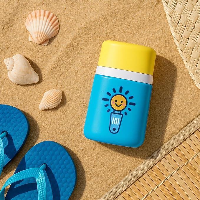 Sunscreen Applicator With Broad Spectrum SPF 50+ Sunscreen UVA/UVB Protection, Water-Resistant 5oz - Kids, Adults & Families, Refillable Roll on Sponge Spill Easy Application, Paraben Dye & Tear Free