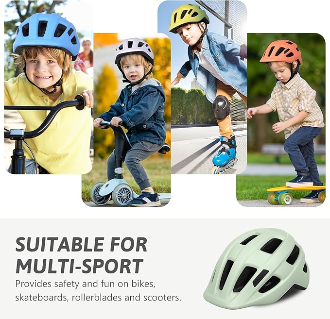 Toddler Kids Bike Helmet, Adjustable Infant Baby Bicycle Helmet for Age 1-3-5-8 Years Child Boys Girls, Multi-Sport Scooter Skateboard, 2 Sizes