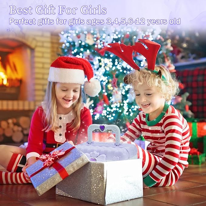 Kids Makeup Sets for Girls 5-8 - Washable Makeup for Kids 8-12, Maquillaje para Niñas, Play Make Up Kit, Toys for Little Girl, Princess Toddler Kid Stuff, Ages 3456789 10 Year Old Girl Birthday Gifts