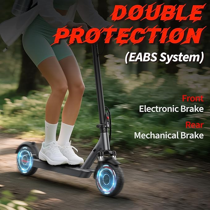 WERHY Electric Scooter, 350W/500W Motor, Top Speed 19/22 mph, Max 16/23/25/28Miles Ranges, Foldable E Scooter for Adults