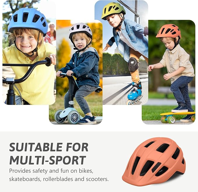 Toddler Kids Bike Helmet, Adjustable Infant Baby Bicycle Helmet for Age 1-3-5-8 Years Child Boys Girls, Multi-Sport Scooter Skateboard, 2 Sizes