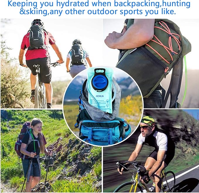 Hydration Bladder 1.5L-2L-3L,Leak Proof Water Reservoir, BPA Free Military Water Storage Bladder Bag Hydration Pack Replacement Easy Clean for Bicycling Hiking Camping Hunting Running