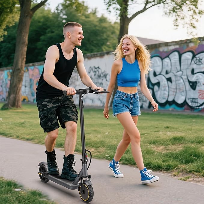 WERHY Electric Scooter, 350W/500W Motor, Top Speed 19/22 mph, Max 16/23/25/28Miles Ranges, Foldable E Scooter for Adults