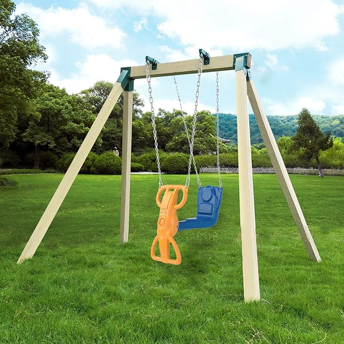 BETOOLL A-Frame 2 Brackets Swing Set Bracket with Mounting Hardware (Green)