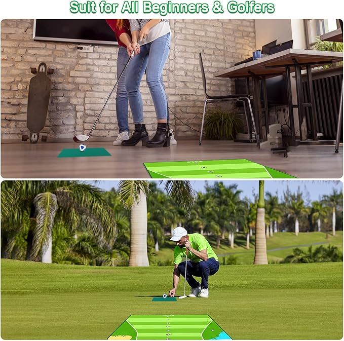 Dollox Golf Chipping Game Set with Hitting Mat – Indoor & Outdoor Practice Kit for Adults & Kids, Family Golf Game with 20 Sticky Balls (No Club)