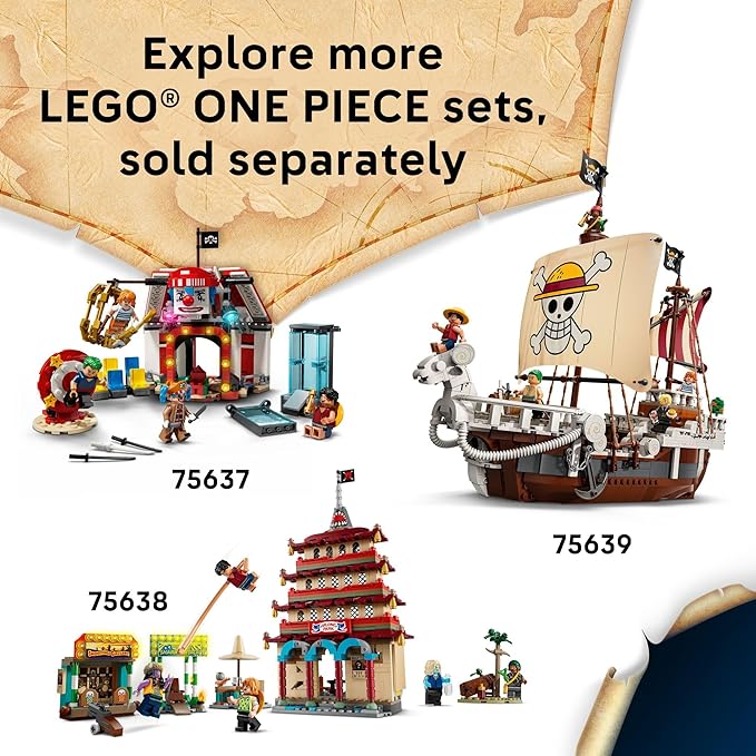 Lego ONE Piece Windmill Village Hut Building Blocks - Pretend Play Building Toy for Boys & Girls, Ages 8+ - Toy Figures & Playset for Anime Fans - Gift Idea for Birthdays - 75636