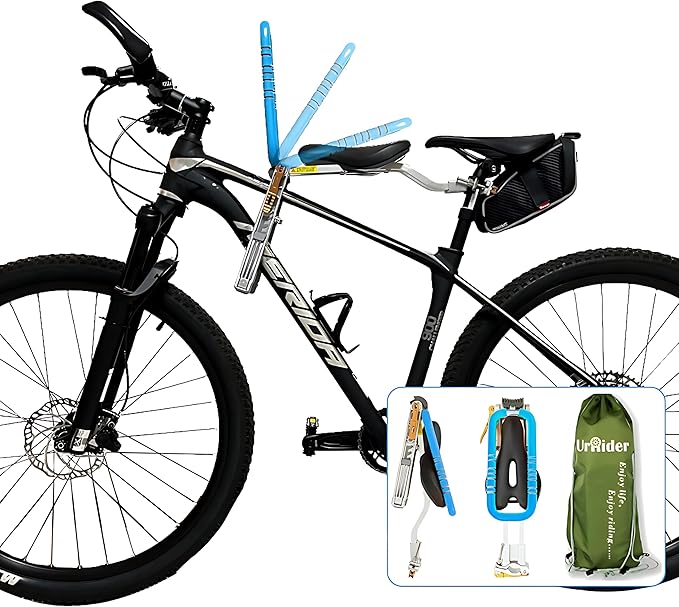 Child Bike Seat, Front Mount Kids Bike Seat,Fit Mountain Bikes, Cruiser Bikes, Folding Bikes, Ultra Light,Portable, Tool-Free, Quick-Release,Toddler Bike Seat for 2-6 Years(up to 60lbs)