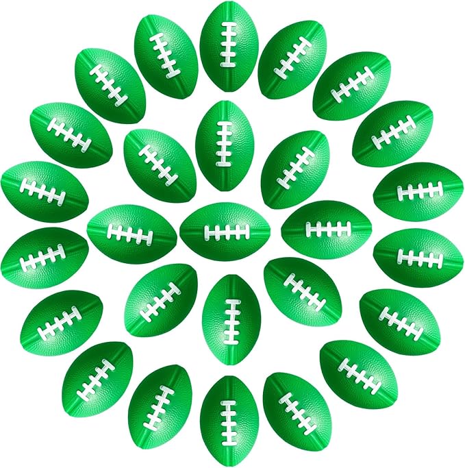 Blulu 50 Pack Mini Football Bulk 2.17" Foam Football Party Favor Sports Stress Ball Small Foam Ball for Back to School Homecoming Game Team Birthday Party Bag Gift Filler