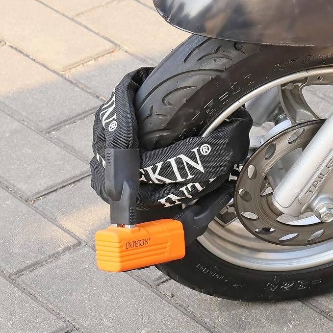 Bike Chain Lock 3FT/4FT/5FT Heavy Duty Bike Lock Anti-Theft Bicycle Chain Lock 8mm/10mm Thicker Bicycle Lock Chain Bike Lock with 3 Keys for Bike, Motorcycle