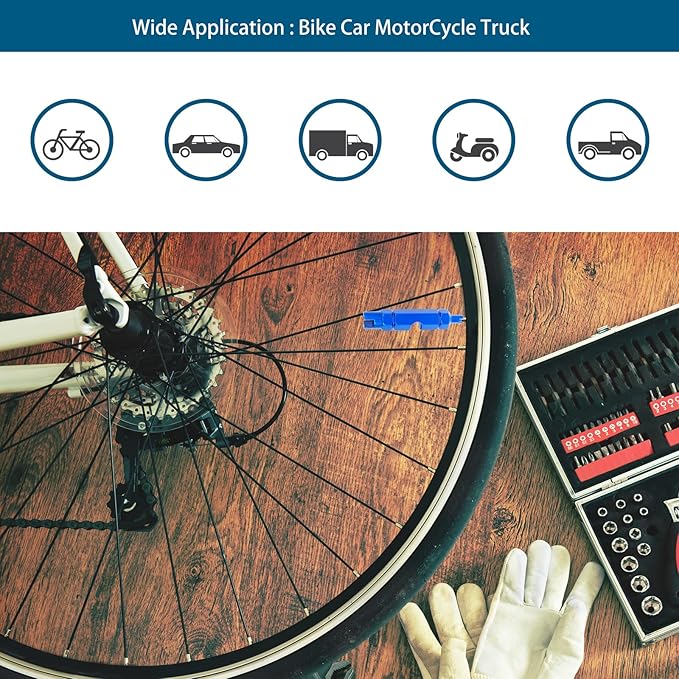 ZUFECY Valve Core Remover, Valve Core Repair Tool for Presta Schrader tubeless Cycling Tires (Blue)