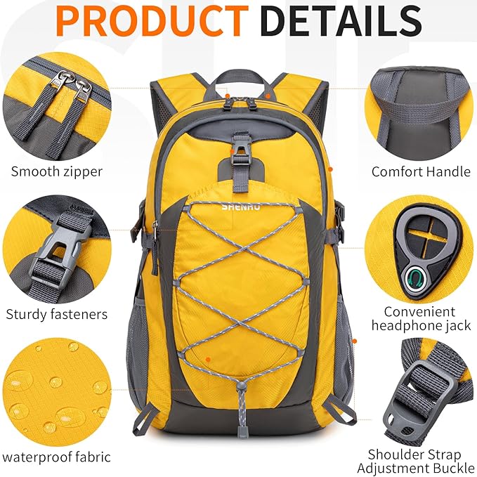 40L Hiking Backpack Lightweight Daypack Waterproof Travel Camping Backpack for Men Women Sport Packable