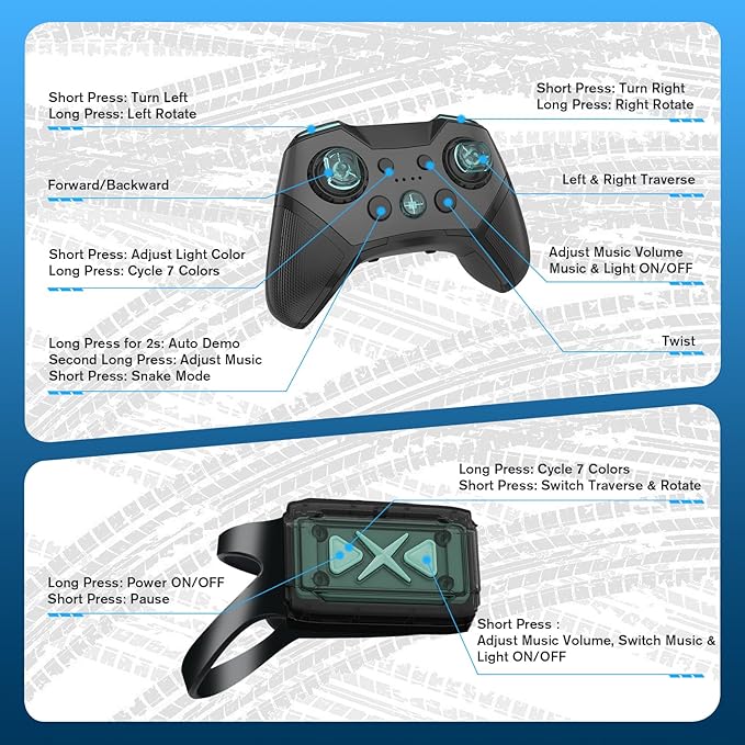 1:12 Gesture Sensing RC Stunt Car, 4WD Hand Controlled Remote Control Twist Cars with Light & Music, 360° Rotate Transform Drift, Gifts for 6-8-12 Kids Age 6 7 8 9 10 11 12 Yrs Old(Bule)