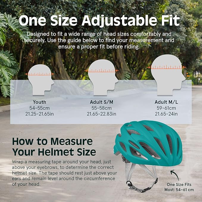 Retrospec Silas Adult Bike Helmet with Light for Men & Women - Lightweight, Comfortable