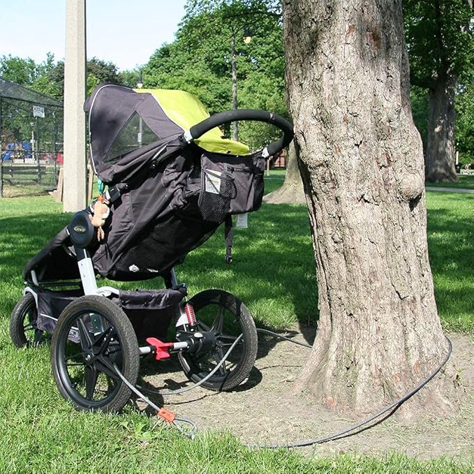 BV Heavy-Duty 7FT Security Cable with Loops - 10mm (3/8 Inch) Cut-Resistant Braided Steel Cable - Versatile & Weatherproof - Security Chain for Padlock, Chain Lock, Wire Lock