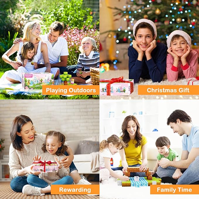 Magnetic Blocks, 150 PCS Magnetic Building Blocks Set, Castle Magnet Building Cubes, Magnet Tiles Stacking Toys for Kids, STEM Sensory Toys for Girls Boys 3 4 5 6+ Years Old, Birthday