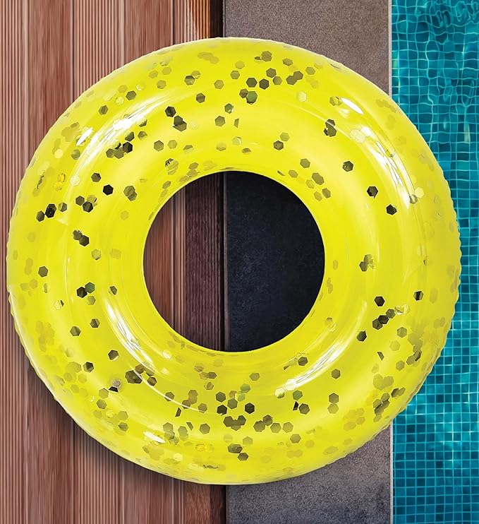 CoTa Global Inflatable Pool Float Tube Confetti Premium Swim Ring Heavy Duty Vinyl Flotation Pool Floats Toy for The Beach, Party, Vacation, UV Resistant - Pool Party