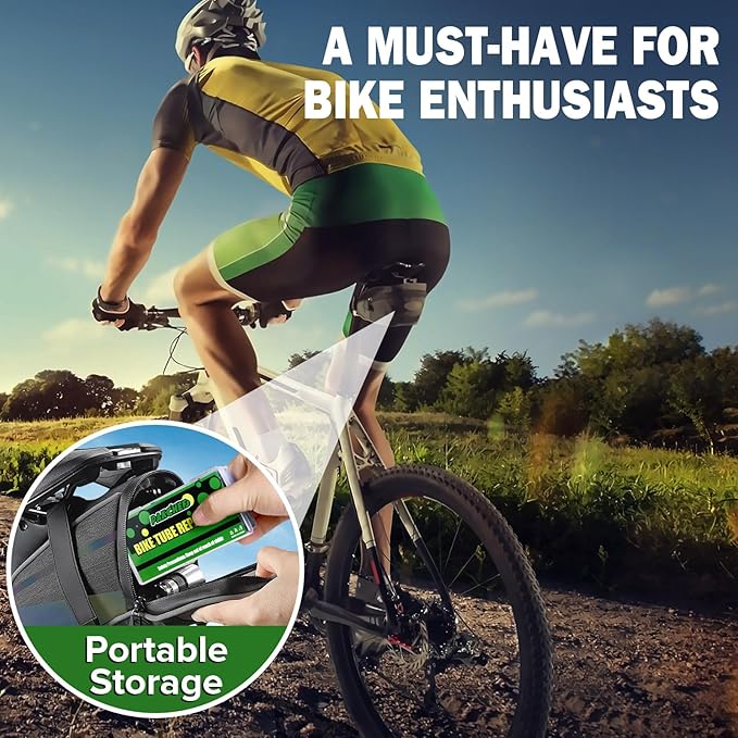 72 PCS Bike Tire Patch Kit - Bicycle Tube Patch Kit Tool Set - 4 Sizes Vulcanizing Patches for Road, Mountain Bike, Scooter, Ebike - Cycling Emergency Flat Tire Repair