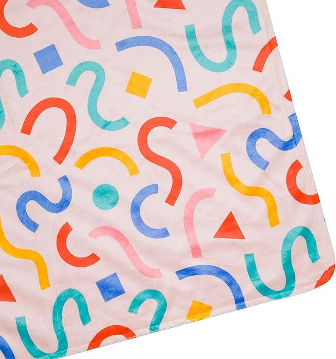 Wildkin Plush Baby Blanket – Soft & Cozy Comfort, Ideal for Toddlers, Travel & Daycare - Confetti Peach