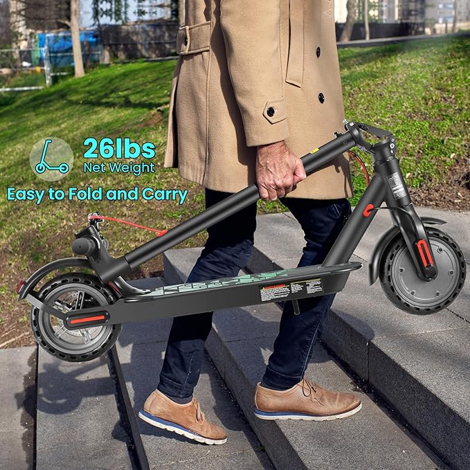 Caroma Electric Scooter,630W Peak Motor,20 MPH Max Speed & 18 Miles Long Range,8.5" Solid Tires,Dual Braking System with Cruise Control,Foldable E-Scooter with Smart APP Lock for Adults and Teens