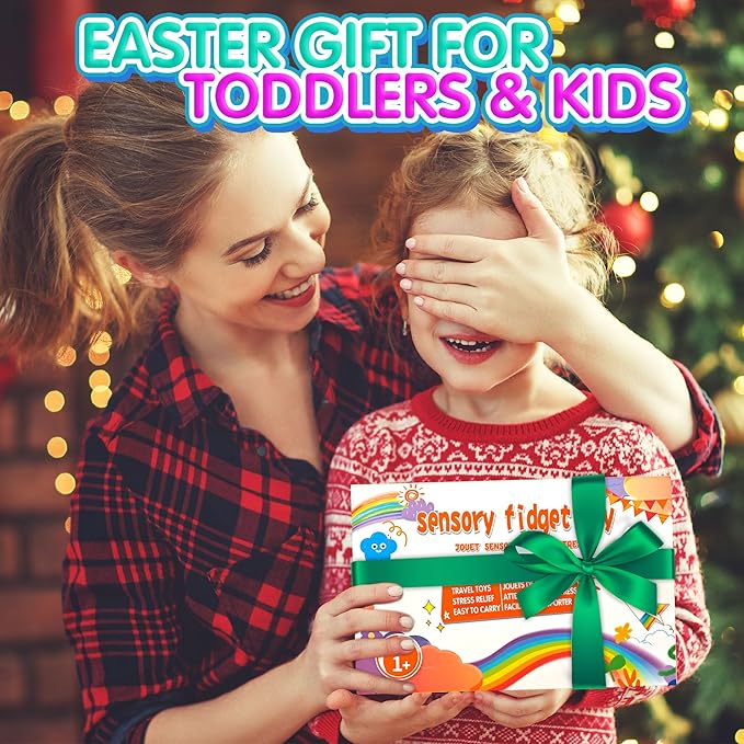 2PC Dinosaur Color Sorting Sensory Toys, Montessori Toys for Toddler Fine Motor Skill Game Learning Activities Quiet Calm Down Fidgets for Classroom Stocking Stuffers for 3 4 5 Year Old Boy Travel Toy