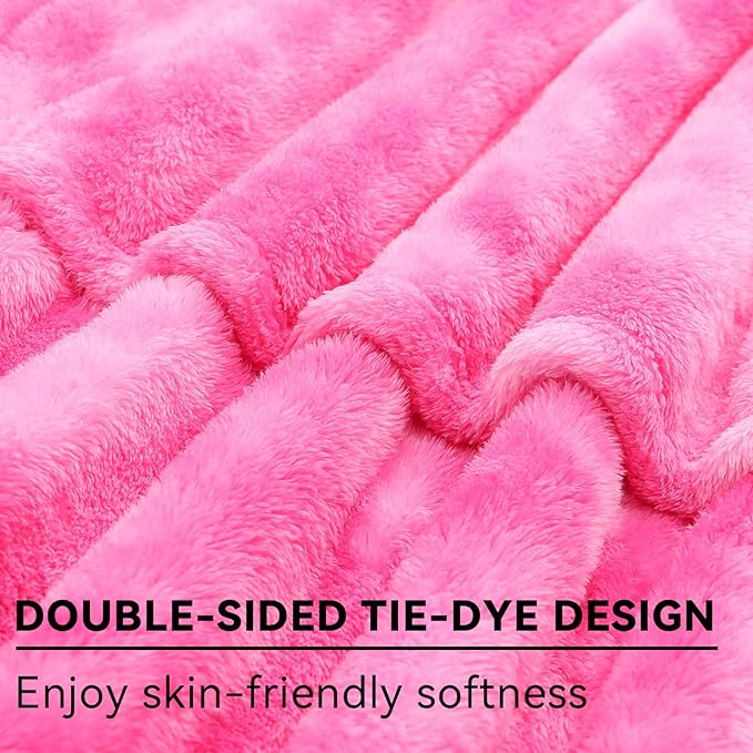 obinsm Warm Blanket Pink Soft Fleece Blankets Throw Blankets for Bed