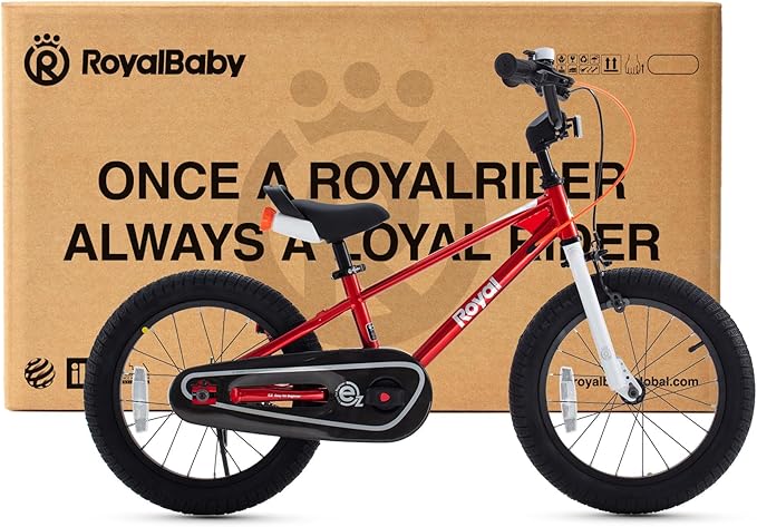 RoyalBaby Kids Bike Freestyle Classic & EZ Balance Pedal Switchable Bicycle, 12 14 16 18 Inch, 3-10 Years Toddler to Big Kids