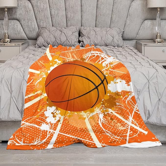 Basketball Blanket for Girls, Basketball Gifts for Girls, Sport Throw Blankets for Team Daughter & Her, Kids Throws for Couch Sofa Home Decor (30x40 Inch)