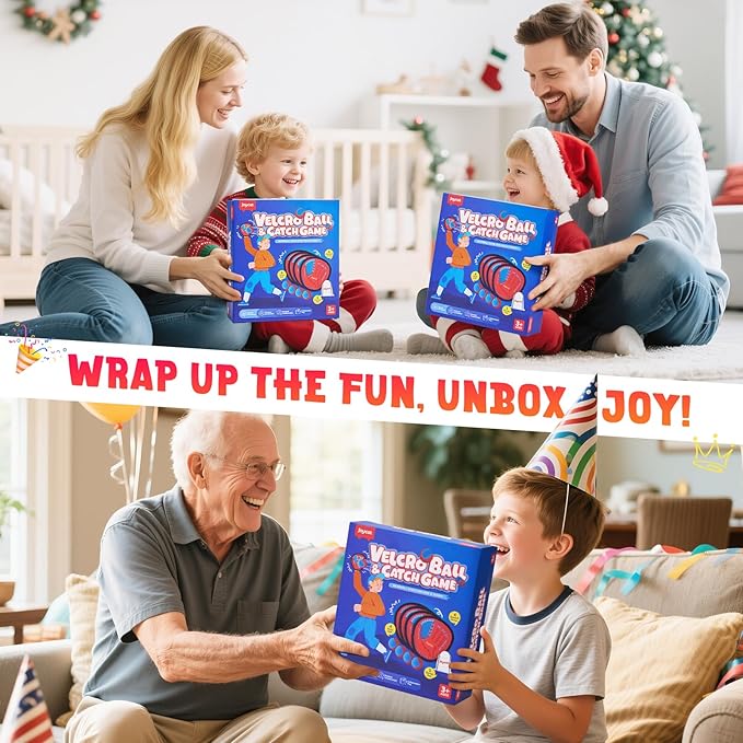 JoyCat Toss and Catch Ball Game Set,Kids Toddler Baseball Glove,Beach Yard Games,Sports&Outdoor Kids Toys,Birthday for 3 4 5 6 7 8 9 10+Year Old Boys Girls