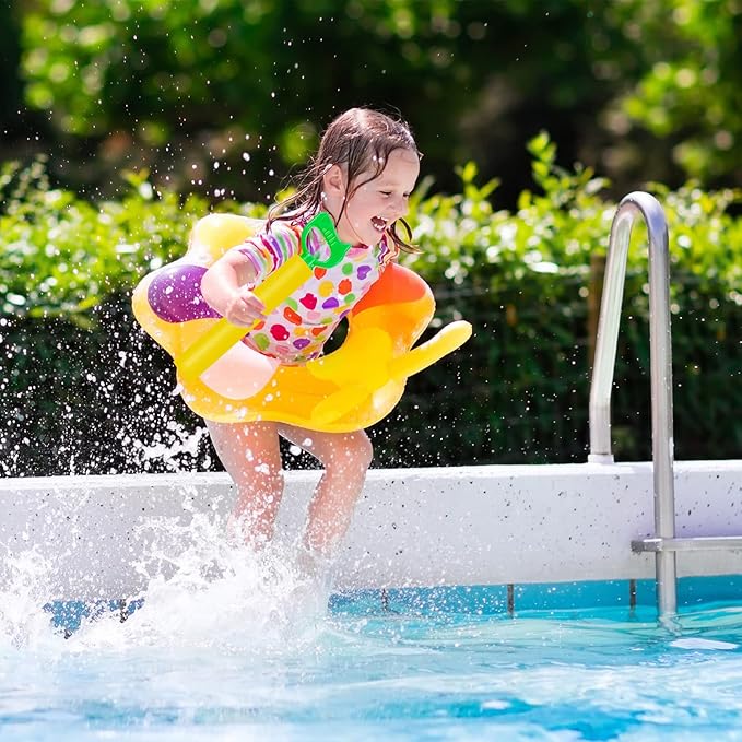 4-Pack Water Blaster Soaker Guns Set,15'' Water Guns with Plastic Handle Outdoor Swimming Pool Beach Summer Fun Party Games