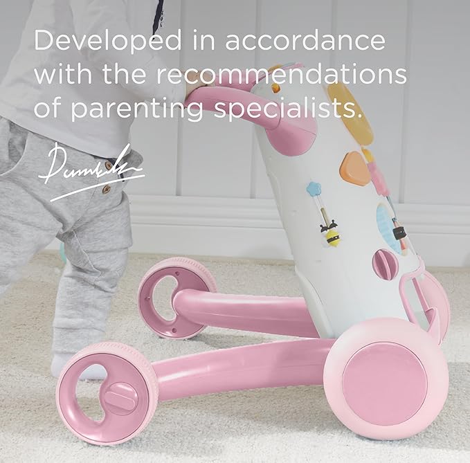 KรB Montessori Baby Walker - Interactive Push Toy for Toddlers Learning to Walk with Soft Music & Lights, Adjustable Speed & Non-Slip Wheels, Educational Activity Center