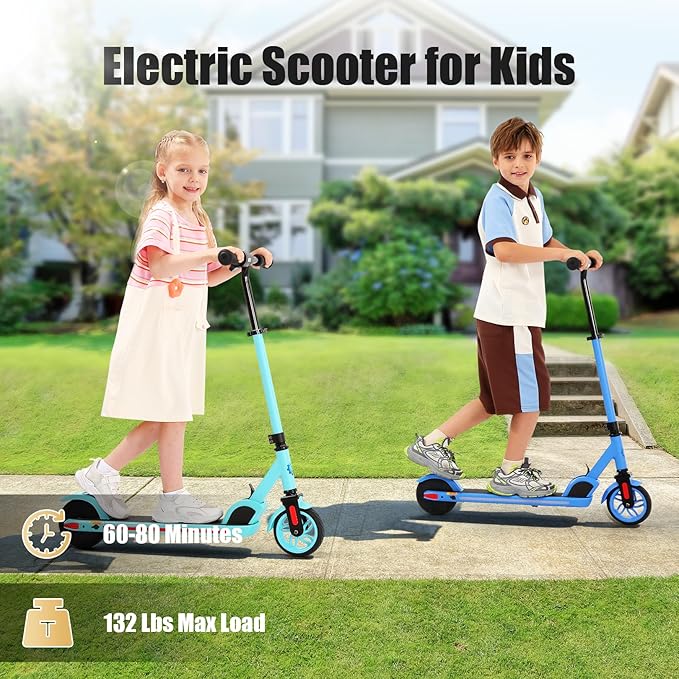Caroma Electric Scooter for Kids Ages 6-14, 250W/180W/150W Motor & 15 Mph, 85 Mins Ride Time, Adjustable Height & Speed, LED Display, Kids Electric Scooter, Best Gifts for Boys & Girls