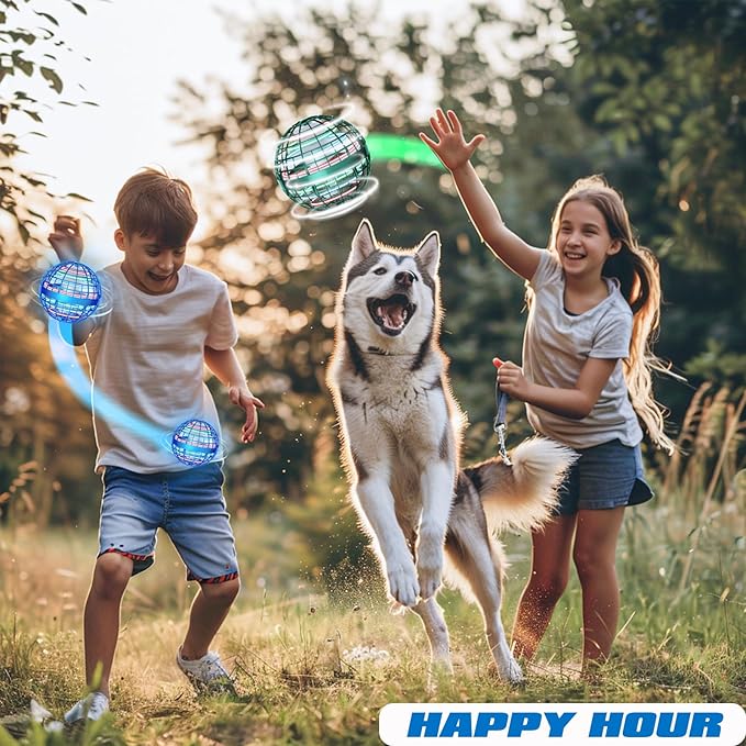 2025 Flying Orb Ball for Kids, Magical Galaxy Hover Cosmic Space Boomerang Rotating Floating Mini Hand Drone Stocking Stuffer Xmas Toys for Girls Boys Teen Age 6 7 8 9 10+ Green