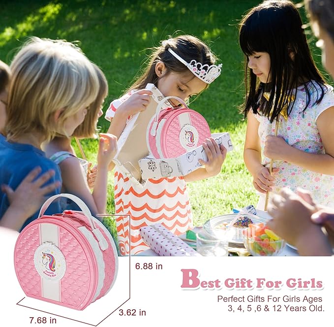 Kids Washable Makeup Girls Toys - Real Makeup Kit for Little Girls, Kid Make up Set for Toddlers Children Princess Dress Up Christmas Birthday Gifts Toys for 3 4 5 6 7 8 9 10 11 12 Year Old Girls