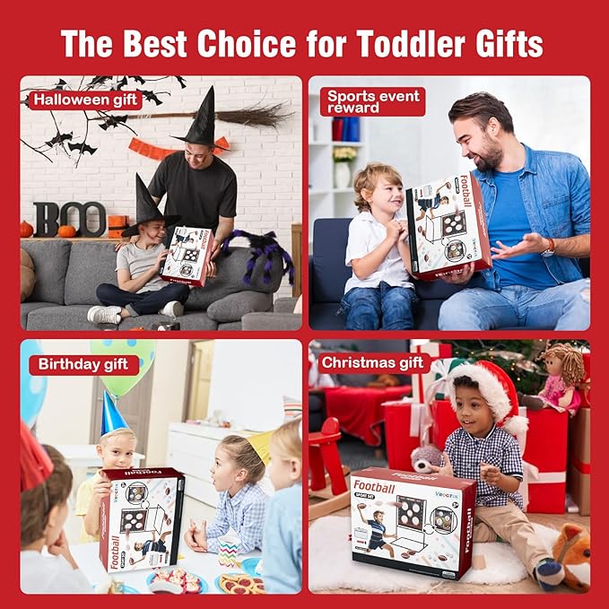 Football Toss Game for Kids Ages 3-8 - Outdoor Toy for Backyard, Beach & Camping for Toddlers & Family Party Fun