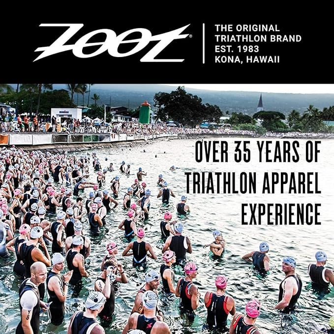 Zoot Men’s Core Tri Tank, Performance Triathlon Race Tank Top, UPF 50+ Fabric, Rear Pockets, Mesh Panels, & Cam Lock Zipper