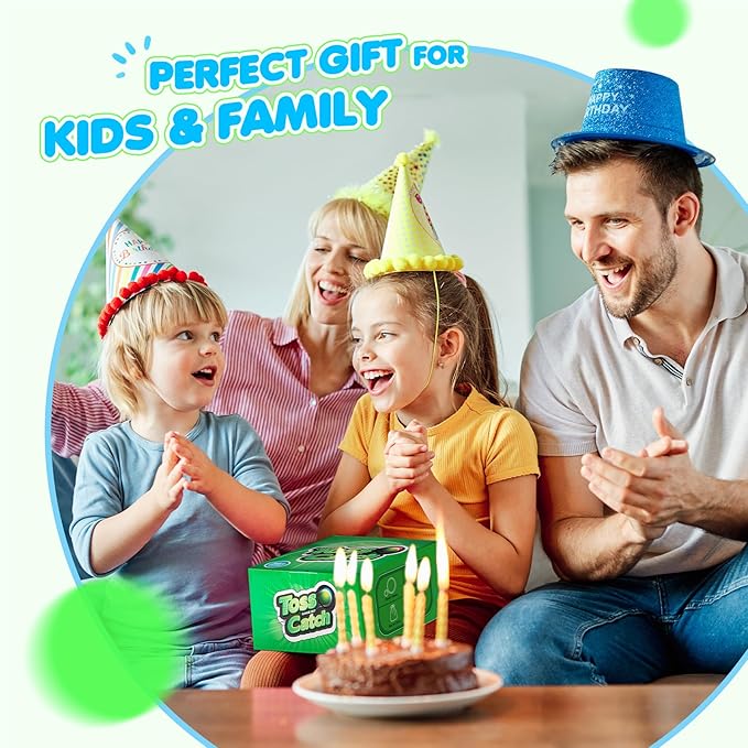 Toss and Catch Ball Set for Toddlers Kids Adults - 4 or 6 Pack - Beach Toys Pool Toys Outdoor Yard Games for Family- Sturdy & Water-Resistant - Classic Gift Boys Girls 3 4 5 6 7 8 9 10 11 12+ Years