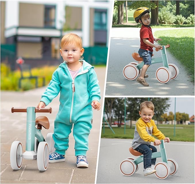 Baby Balance Bike for 1 Year Old Boys Girls, Toddler First Bike with 4 Colorful Lighting Wheels | 10-36 Month Toddler Balance Bike | First Birthday Gifts (Robbin's Egg Blue)