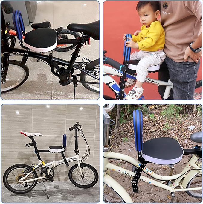 Child Bike Seat, Portable Retractable Foldable Front Mounted Kids Bike Seat, Suitable for Children 1~3 Years, Detachable Child Bike Seat Suitable for All Types of Bicycles