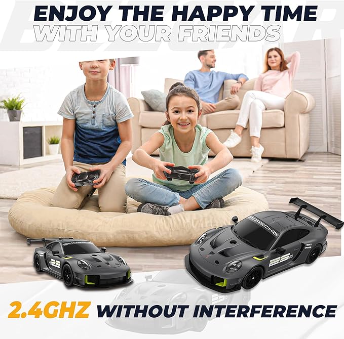 BEZGAR Porsche Remote Control Car - Officially Licensed Porsche 911 GT2 RS Toy Car 1:24 Porsche RC Car Model Vehicle Gift for Boys,Girls,Teens and Adults