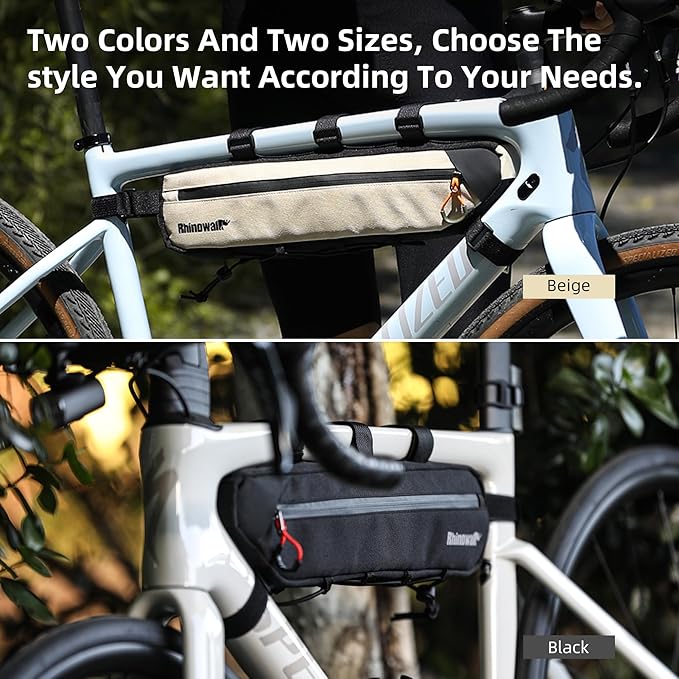 Rhinowalk Top Tube Bag - 2.1/2.7L Triangle Bag for Road & Gravel Bikes