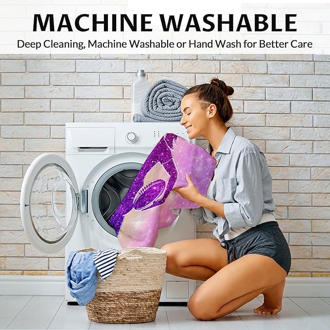 Custom Football Blanket Gifts for Girls- 50x60 Inches Sport Throw Blanket for Women Kids Teens- Personalized Pink Soft Fuzzy Blankets for Couch Sofa Bed