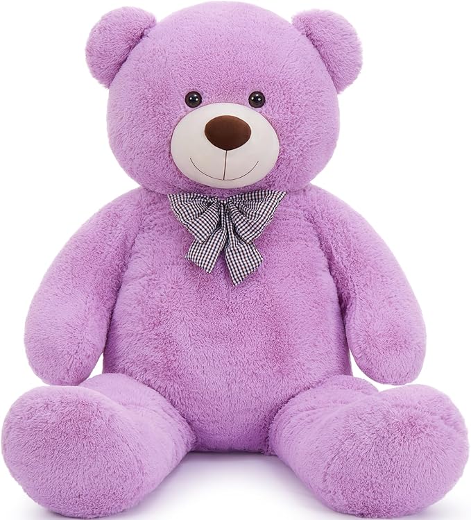 MaoGoLan Big Teddy Bear 6 Feet,Life Size Huge Teddy Bear Plush Stuffed Animal,Adorable and Soft Purple Teddy Bear Gift for Christmas,Valentines,Birthday,or Long Distance