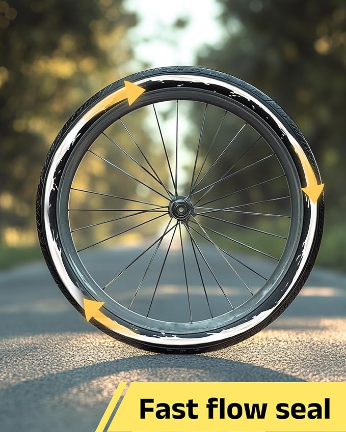 Tubeless Tire Sealant, 500ML Injectable MTB Tire Sealant, Seals Air Holes Up to 6.5 mm, Suitable for Mountain Bike and Road Bike Tires