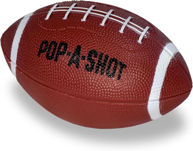 Pop-A-Shot | Official Pop-A-Pass Electronic Arcade Style Football Toss Game | 4 Inflatable Mini Footballs | Foldable, Portable, Tote Bag Included