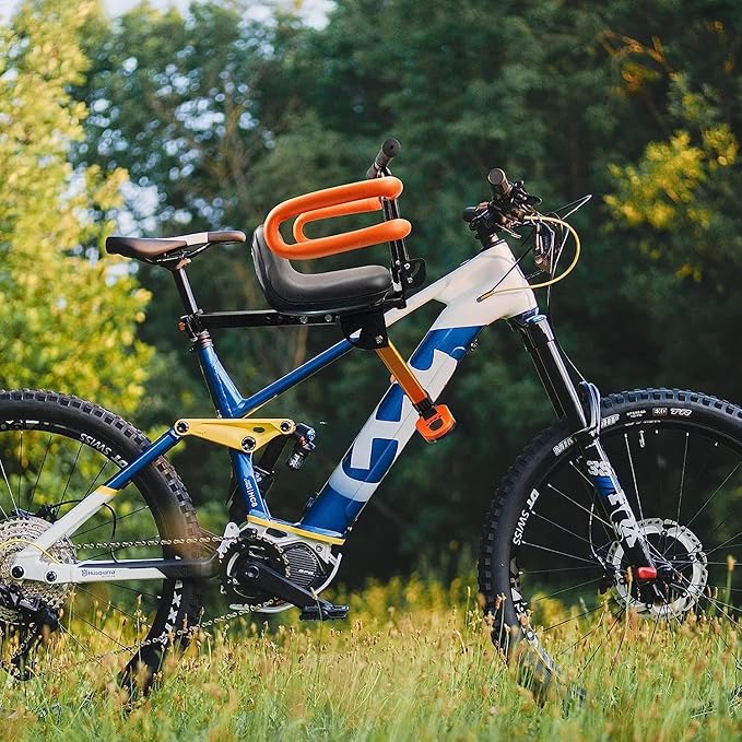 Child Bike Seat - Front Mount, Kids Bike Seat for Adult Bike,Retractable Baby Bike Seat Front Mounted, Toddler Bike Seat for Children 2~6 Years