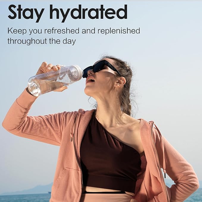 Water Bottle 32oz, clear water bottle with Spout Lid and Carry Handle, Reusable, Tritan, BPA Free, Hiking Water Bottle Suitable for Travel, Outdoors, Gym, Travel, Home, School (Orange)