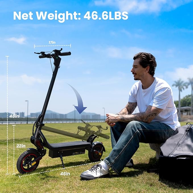 Electric Scooters - 500W/1000W/1500W Peak Motor Electric Scooter Adults, 18/28 Max MPH, 21/25/28 Miles Range, 8.5’’/9.3‘’/10‘’ Tire, Portable& Foldable Commuting E-Scooter