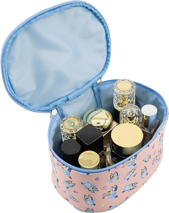 Bluey Makeup Bag – Makeup Organizer, Travel Toiletry Bag for Women & Girls | Cute Cosmetic Bag, Train Case for Kids, Travel Bag, Toiletry Bag for Women, Make up Storage | Ages 3+